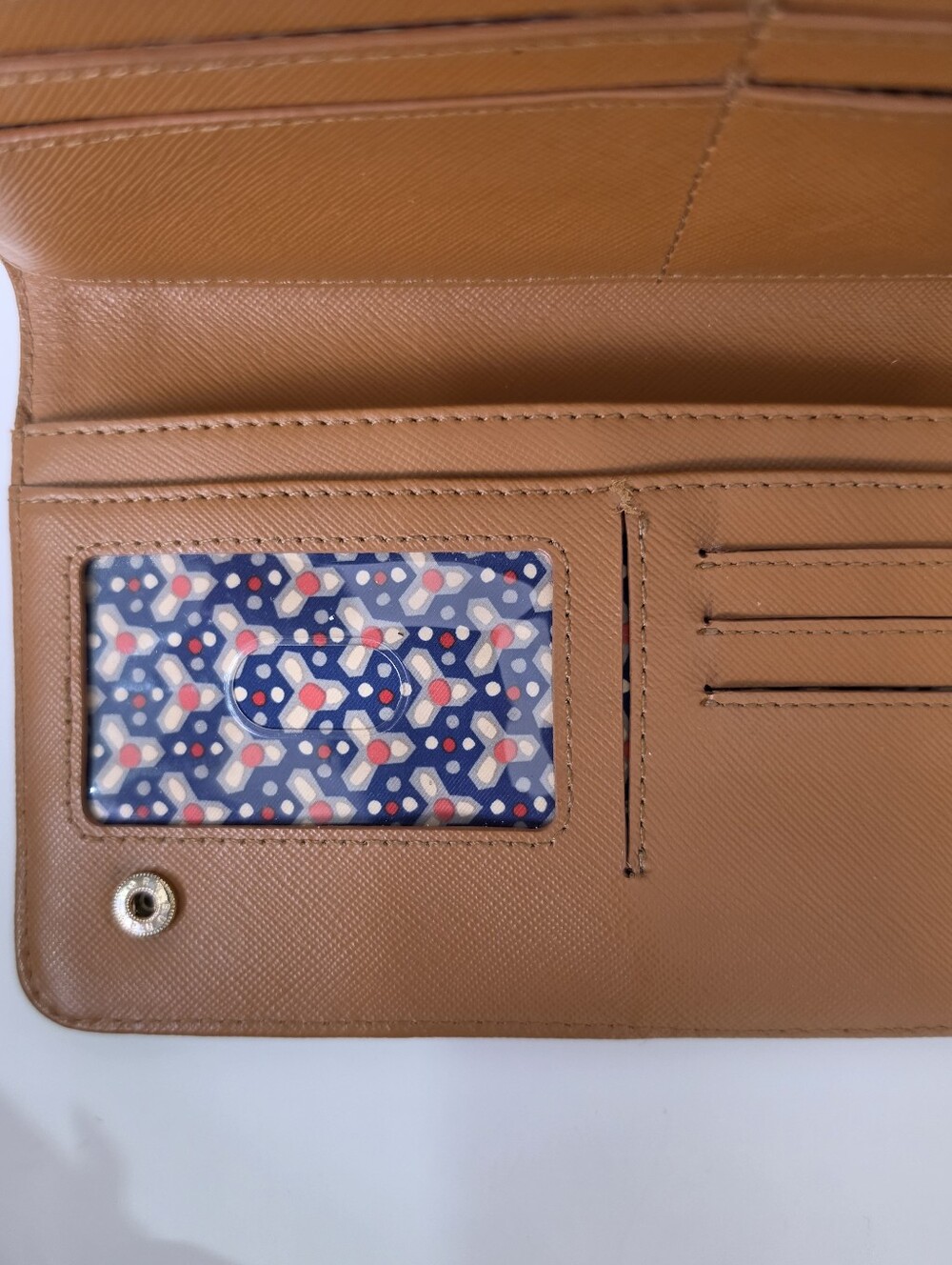 Tory Burch Saffiano Leather Continental Long Wallet / Clutch - Caramel Brown - Picture 9 of 16
